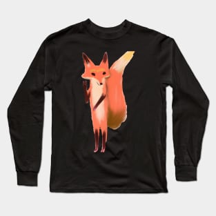 Happy cute fox Long Sleeve T-Shirt